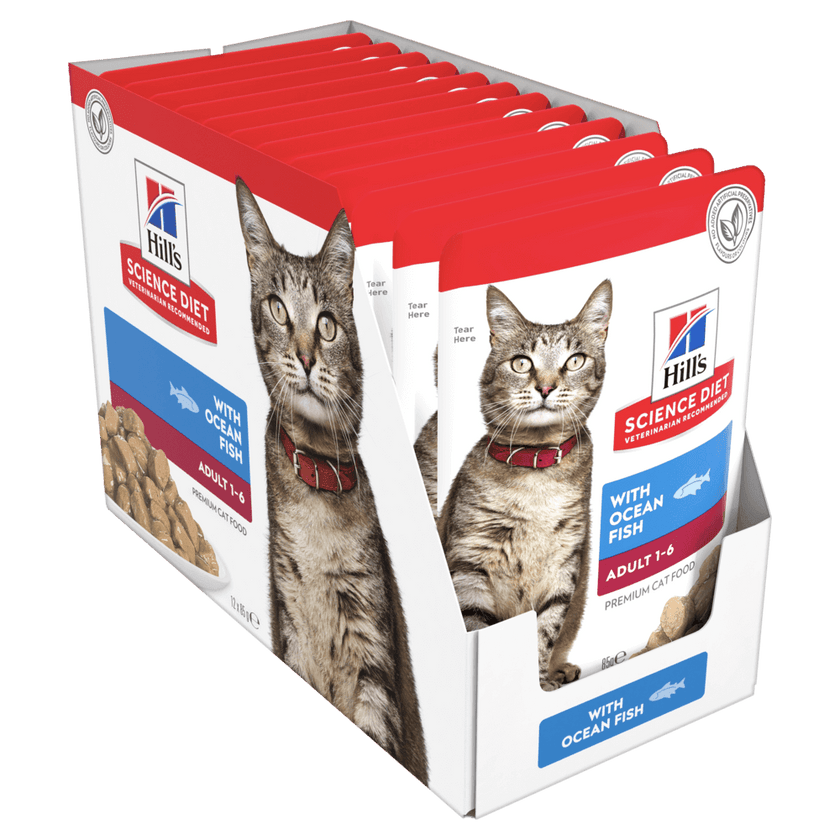 Hill’s – Science Diet – Wet Food – Adult Cat - 12 x 85g Pouches - The Pet Standard