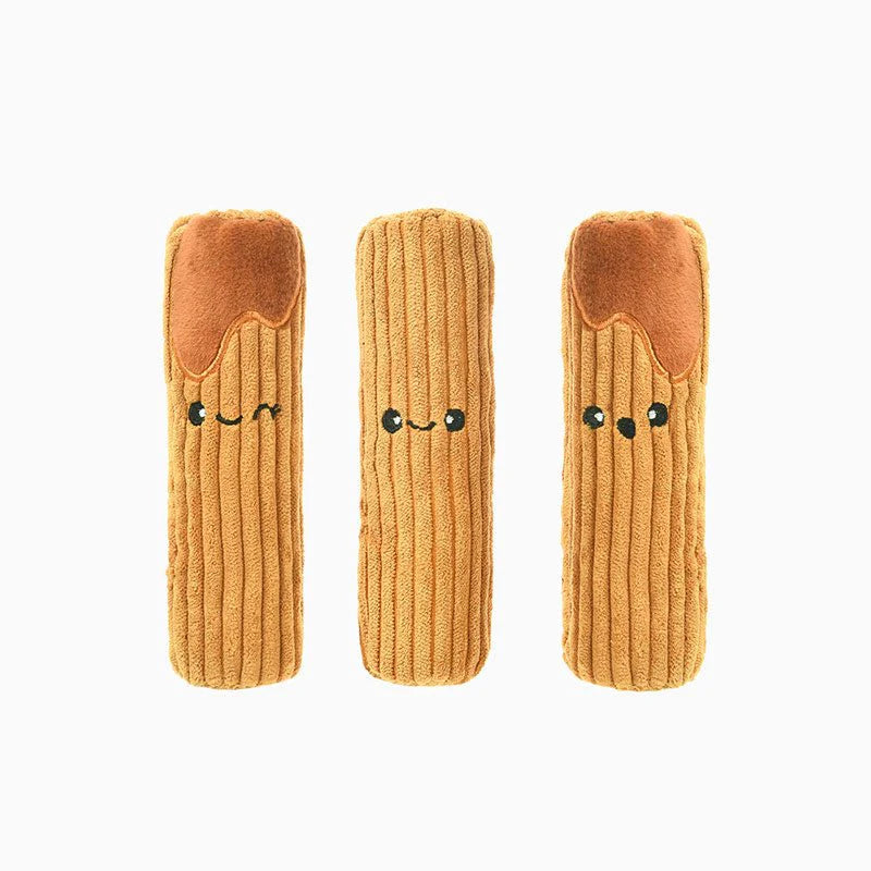 Hugsmart Food Party Churros Dog Toy Set - image 2