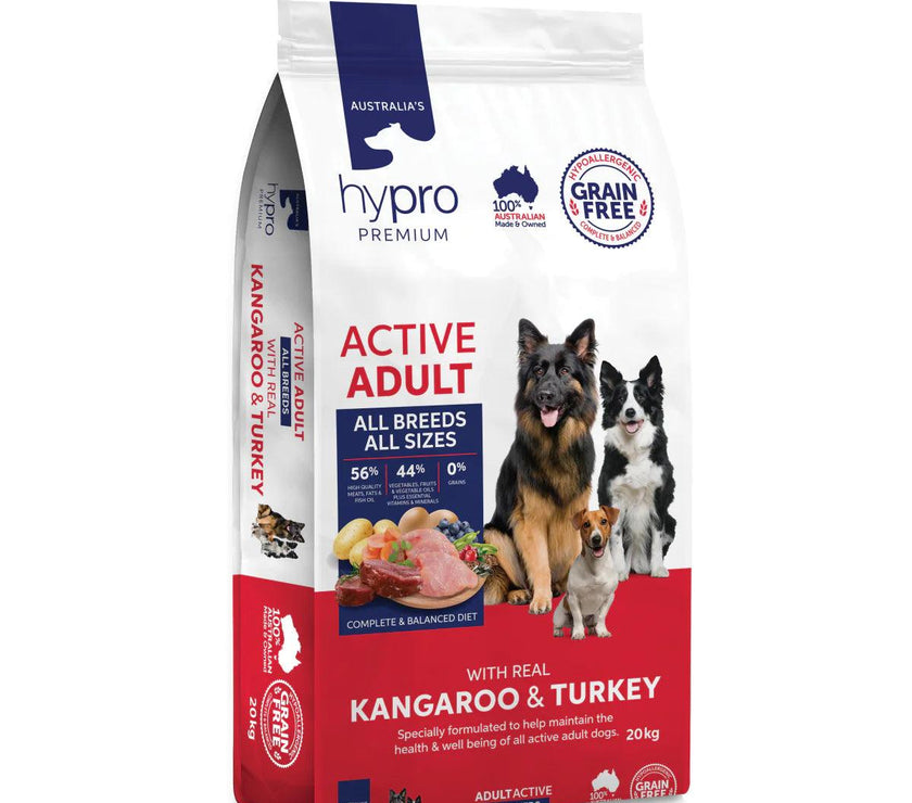 Hypro Premium – Active Adult – GRAIN FREE – Kangaroo & Turkey - The Pet Standard