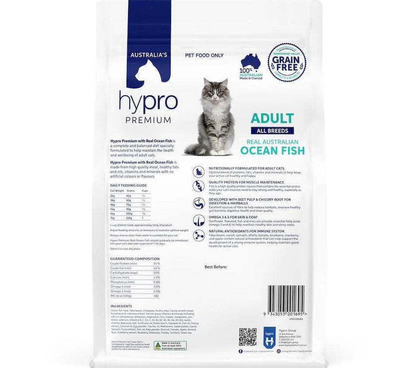 Hypro Premium – Adult Cat – GRAIN FREE – Ocean Fish - The Pet Standard