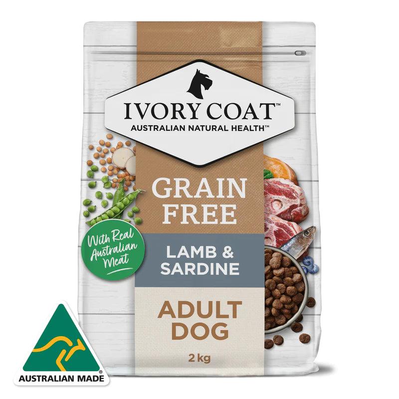 Ivory Coat – Adult Dog – GRAIN FREE – Lamb & Sardine - The Pet Standard