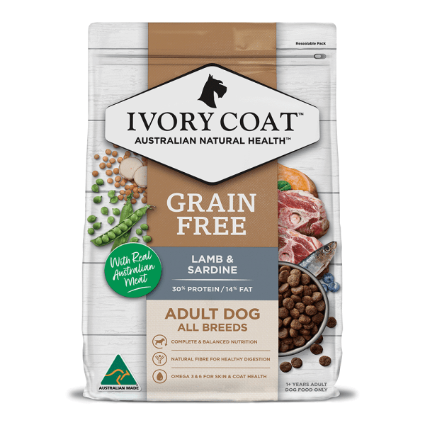 Ivory Coat – Adult Dog – GRAIN FREE – Lamb & Sardine - The Pet Standard