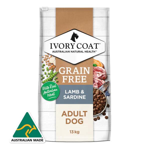 Ivory Coat – Adult Dog – GRAIN FREE – Lamb & Sardine - The Pet Standard