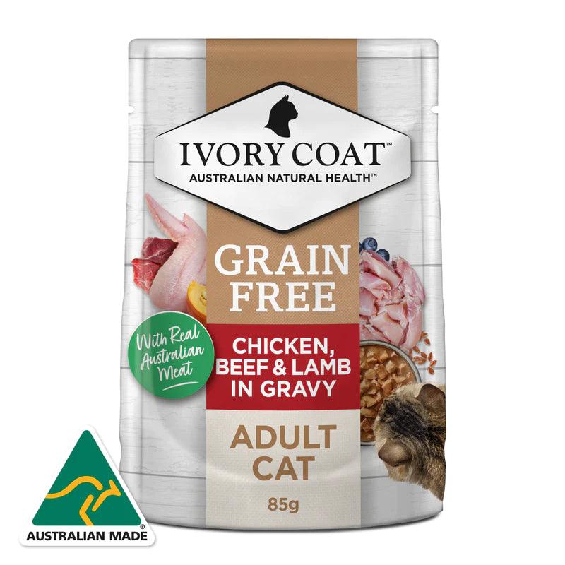 Ivory Coat – Wet Food – Adult Cat – GRAIN FREE - 12 x 85g - The Pet Standard