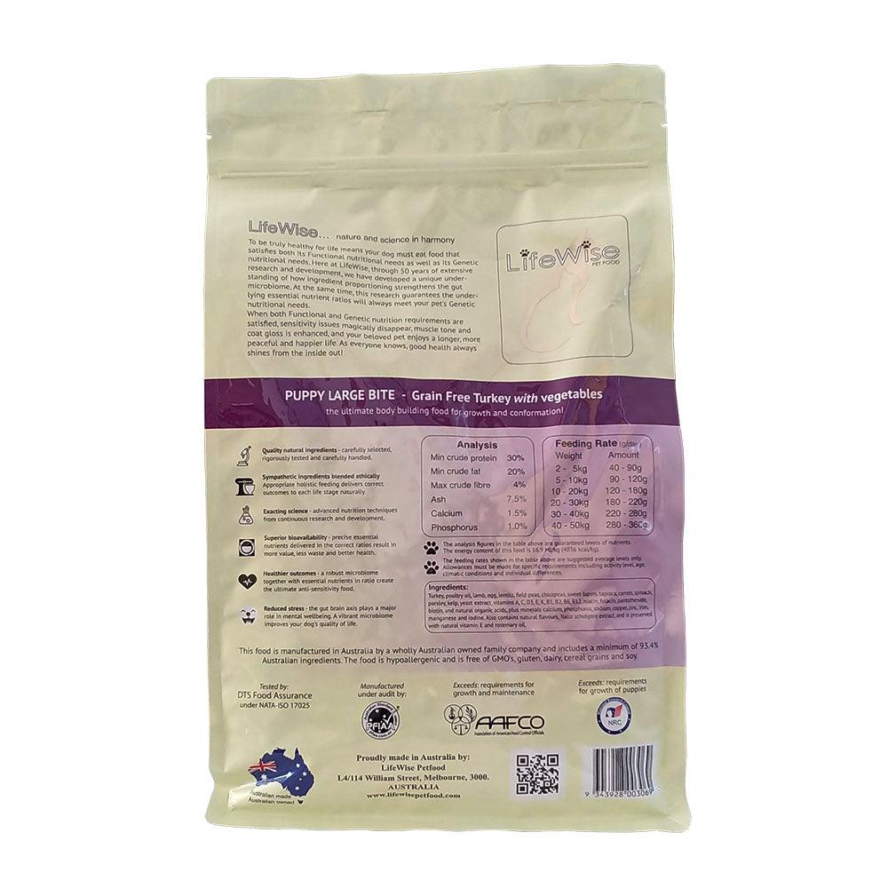 LifeWise – Puppy Stage 3 – GRAIN FREE – Turkey – Large Bites - The Pet Standard