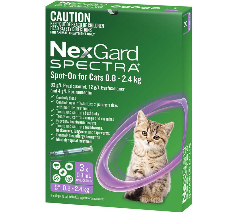 NexGard SPECTRA – Spot-On for Cats 0.8 – 2.4kg - The Pet Standard