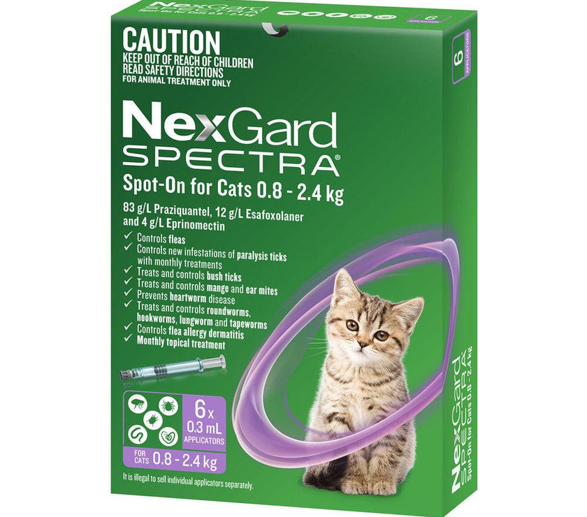 NexGard SPECTRA – Spot-On for Cats 0.8 – 2.4kg - The Pet Standard