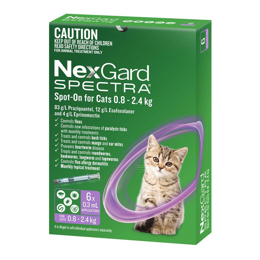 NexGard SPECTRA – Spot-On for Cats 0.8 – 2.4kg - The Pet Standard