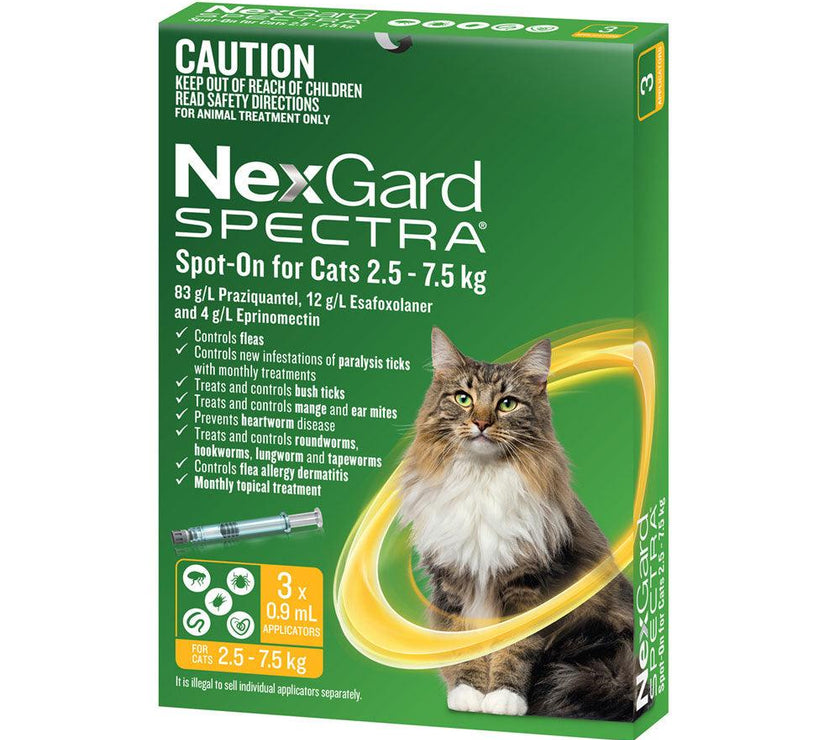 NexGard SPECTRA – Spot-On for Cats 2.5 – 7.5kg - The Pet Standard