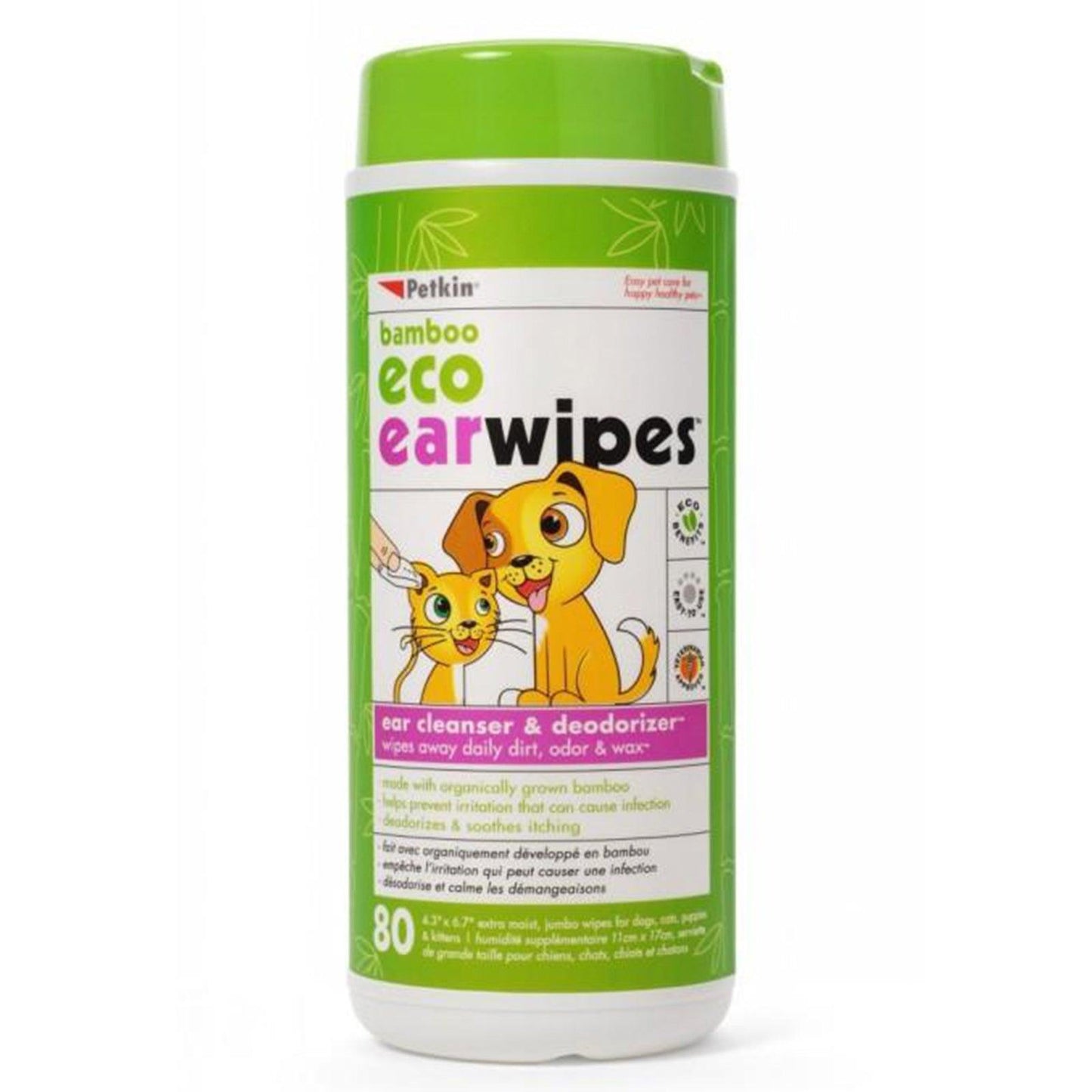 Petkin – Bamboo Eco Ear Wipes - The Pet Standard