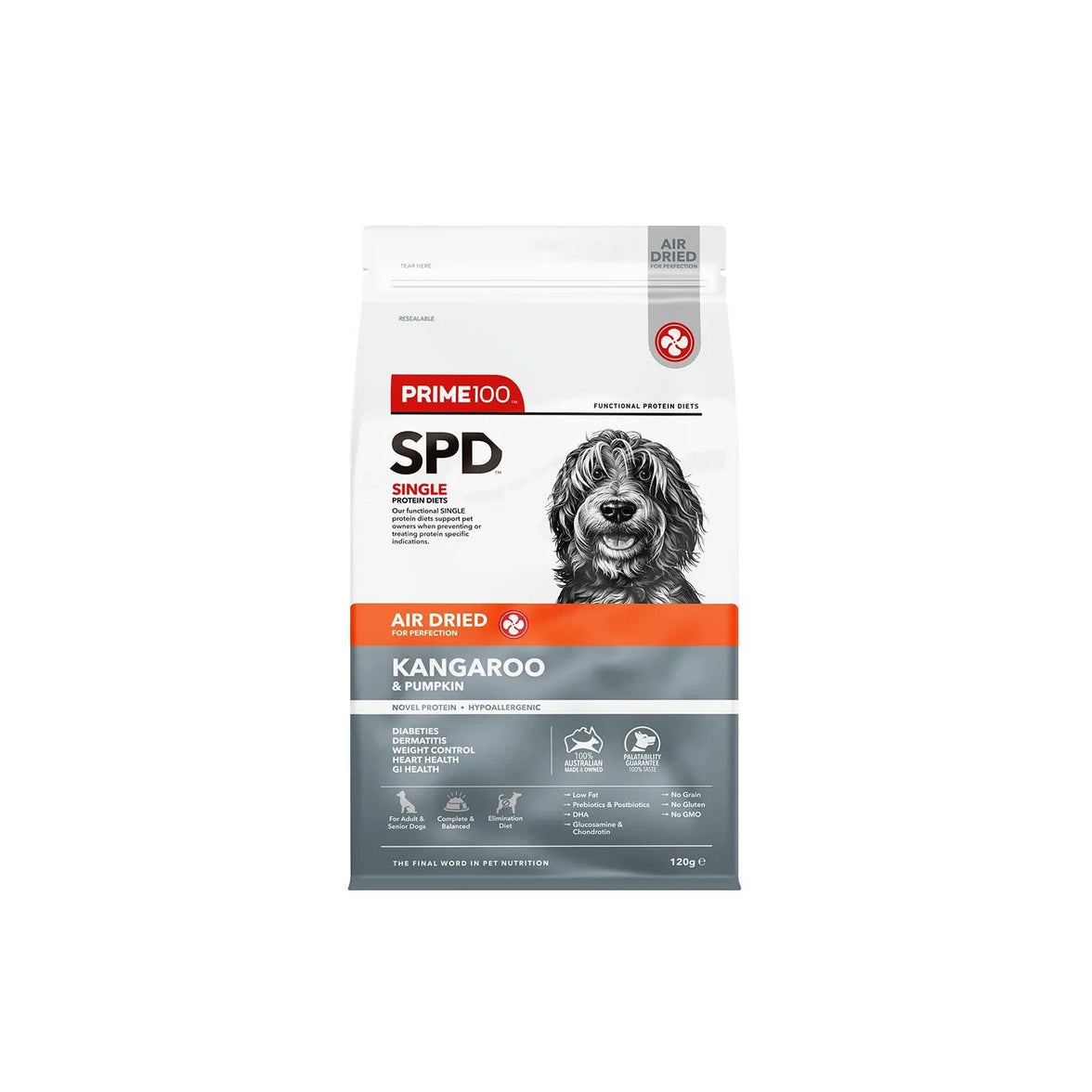 Prime100 – SPD Air Dried – Kangaroo & Pumpkin - The Pet Standard