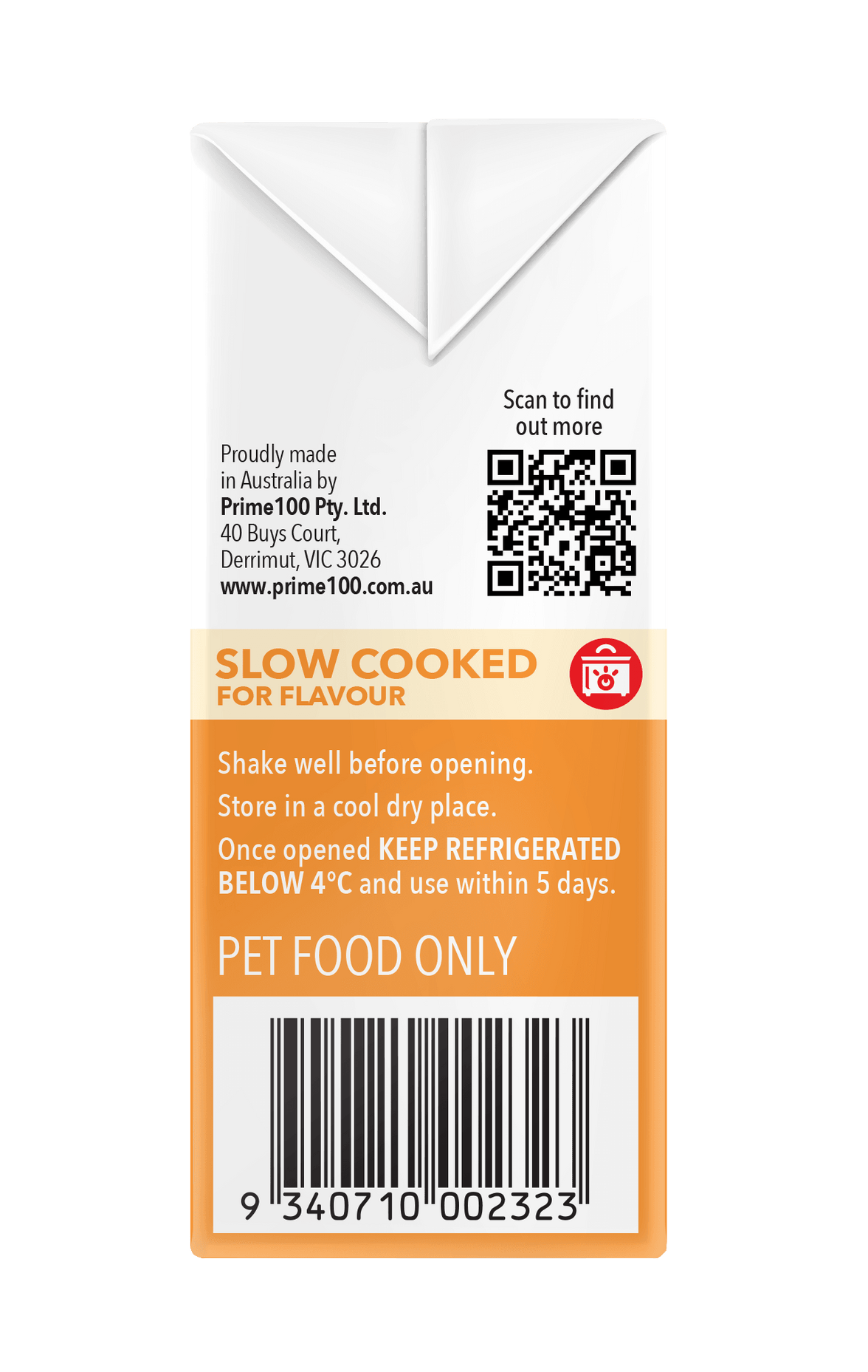 Prime100 – SPD Slow Cooked Chicken & Brown Rice - The Pet Standard