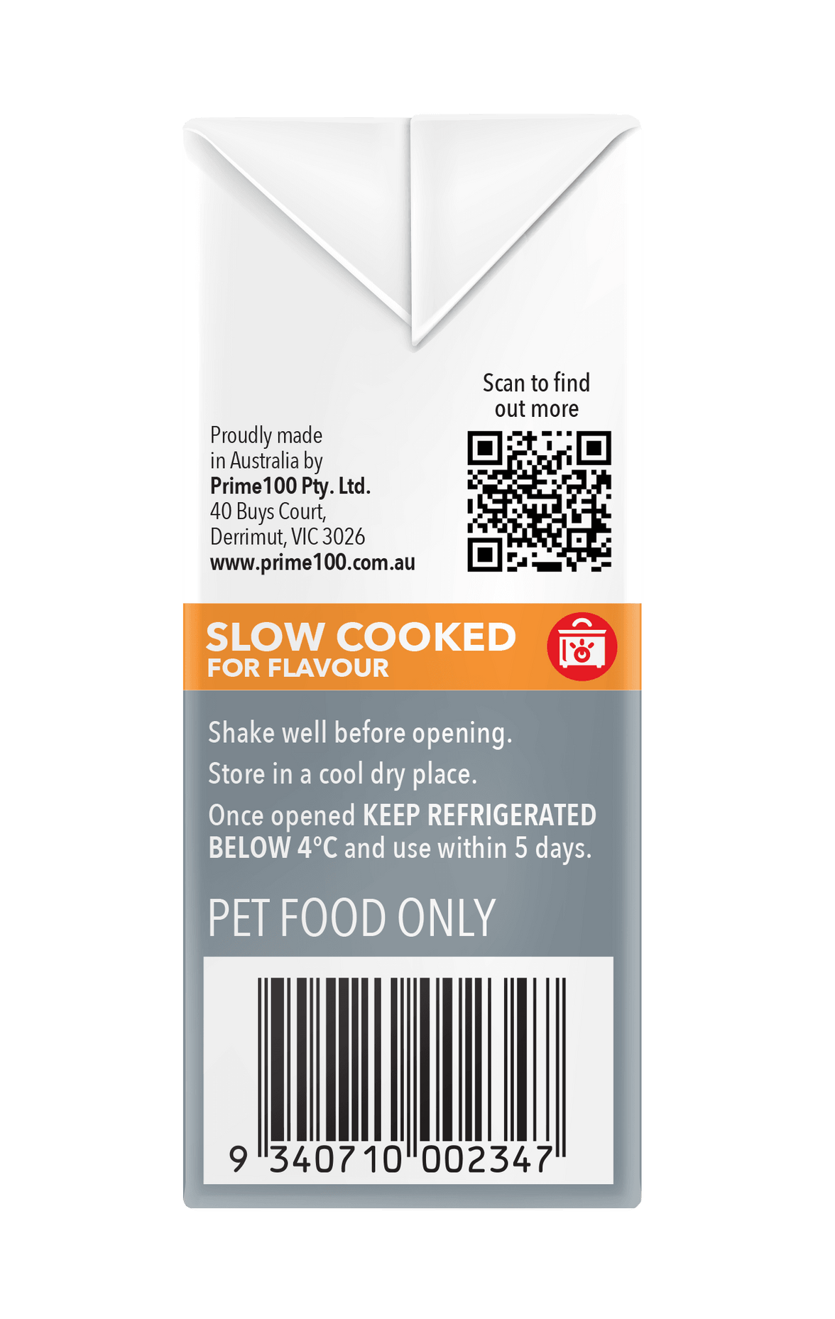 Prime100 – SPD Slow Cooked Kangaroo & Pumpkin - The Pet Standard