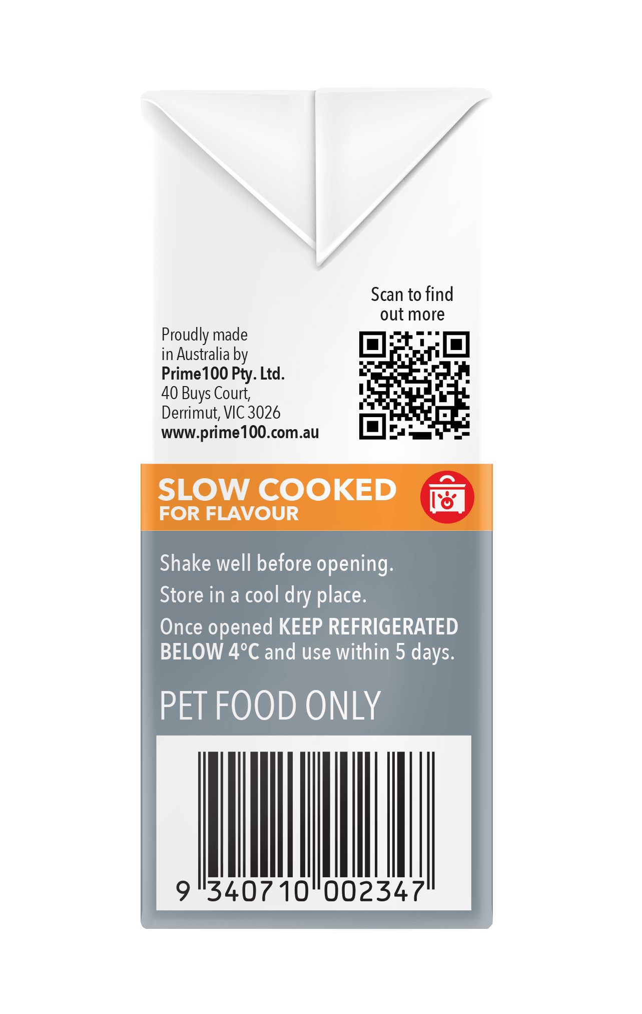 Prime100 – SPD Slow Cooked Kangaroo & Pumpkin - The Pet Standard