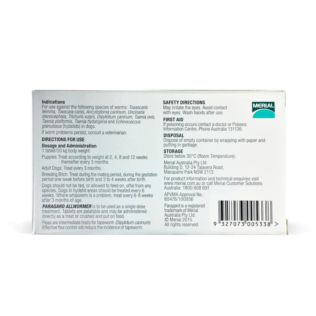 ParaGard – Allwormer Tablets