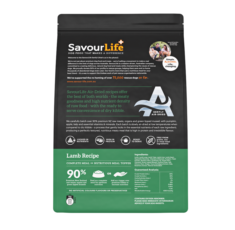 SavourLife – Adult Dog – Air Dried Lamb Recipe