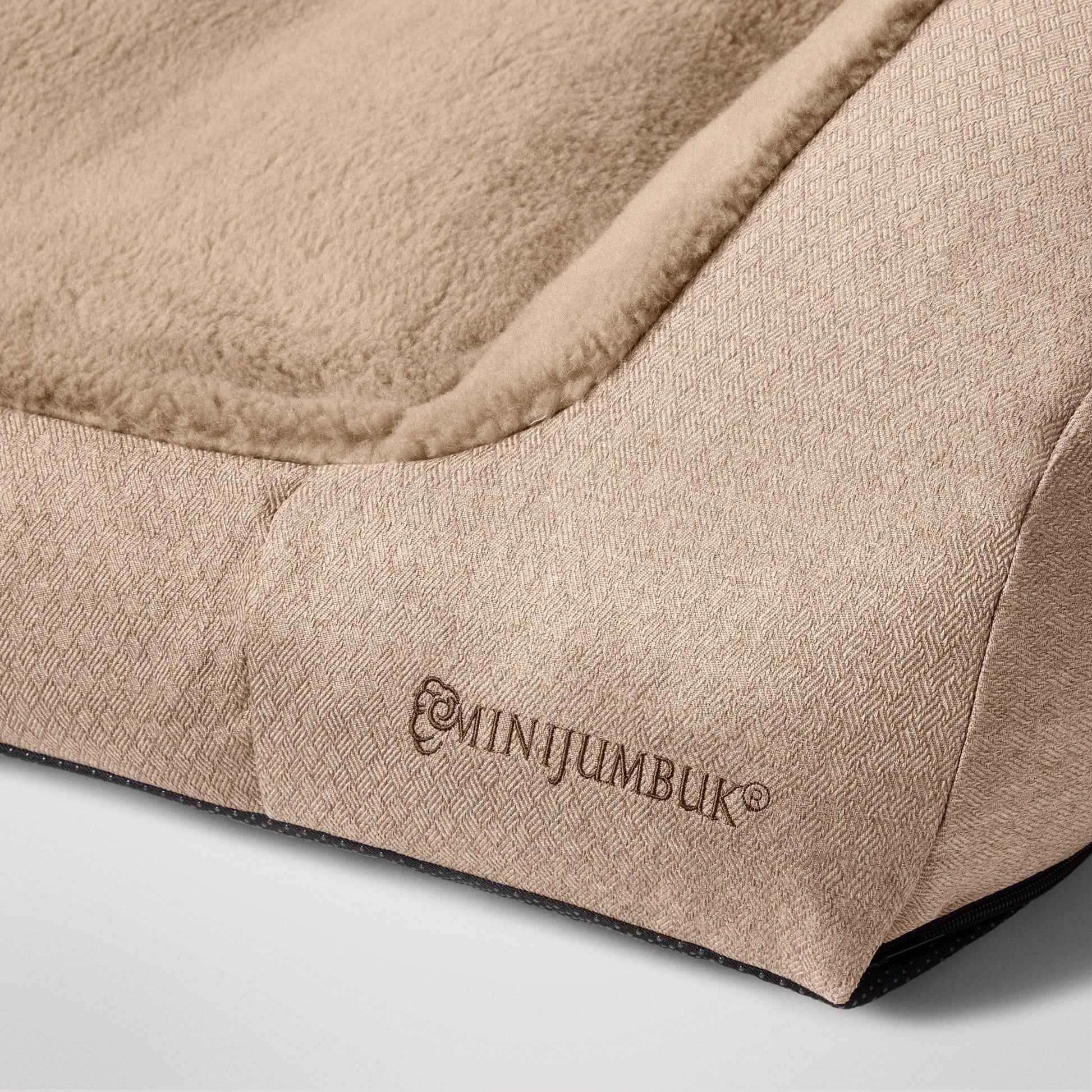 MiniJumbuk Sleep Calm Couch Dog Bed – Fawn Luxury Bolster Bed - image 3