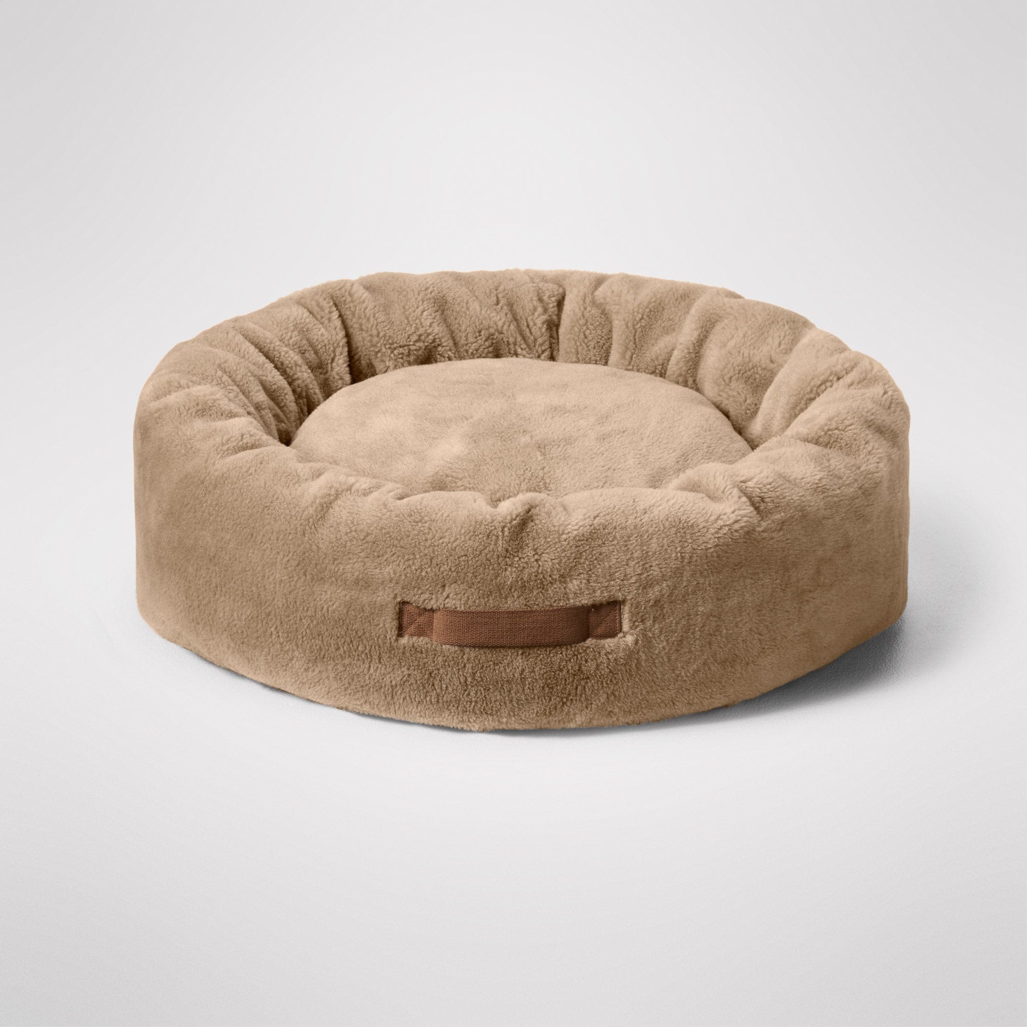 MiniJumbuk Sleep Calm Oasis Dog Bed – Fawn Calming Donut Bed
