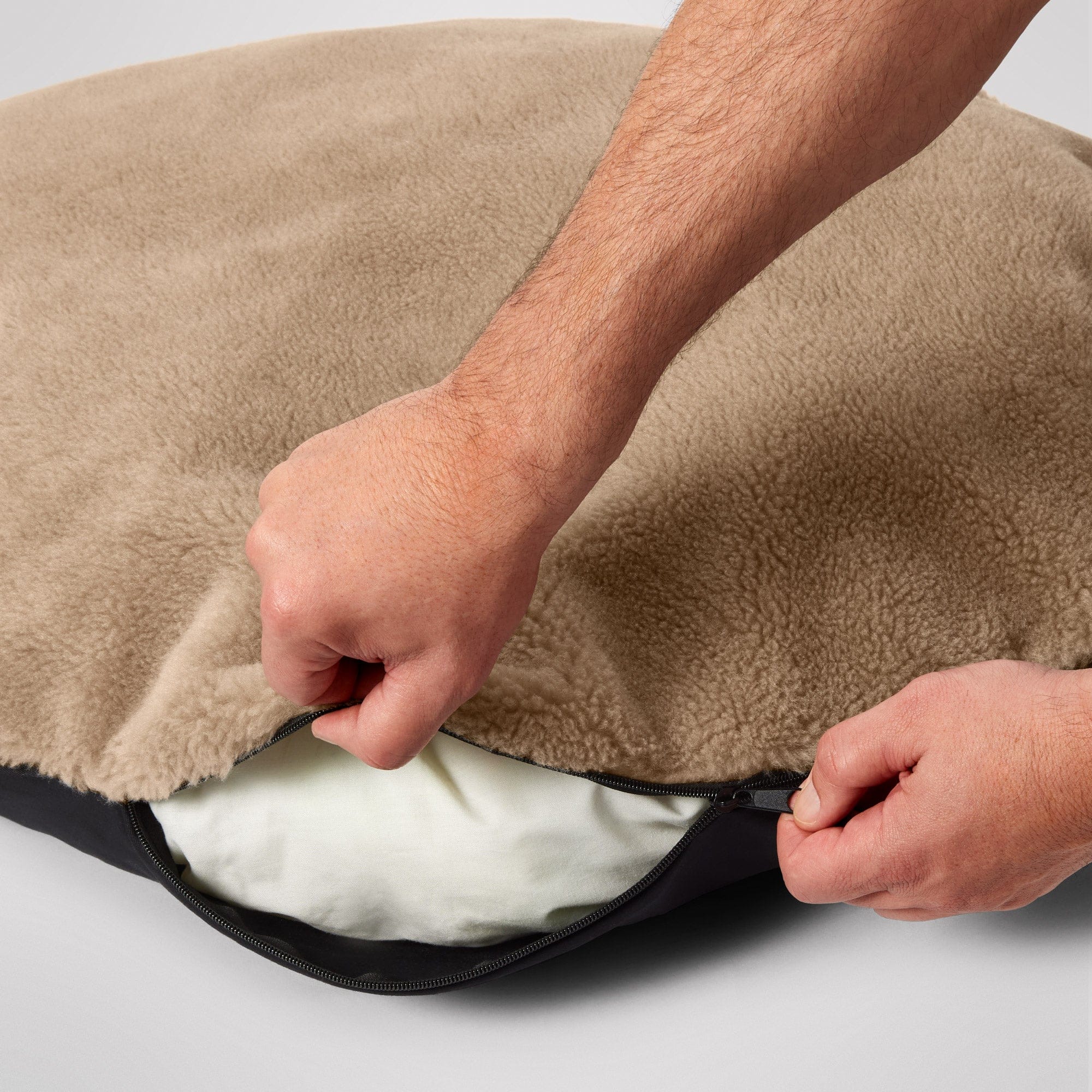 MiniJumbuk Sleep Calm Oasis Dog Bed – Storm Grey Calming Donut Bed