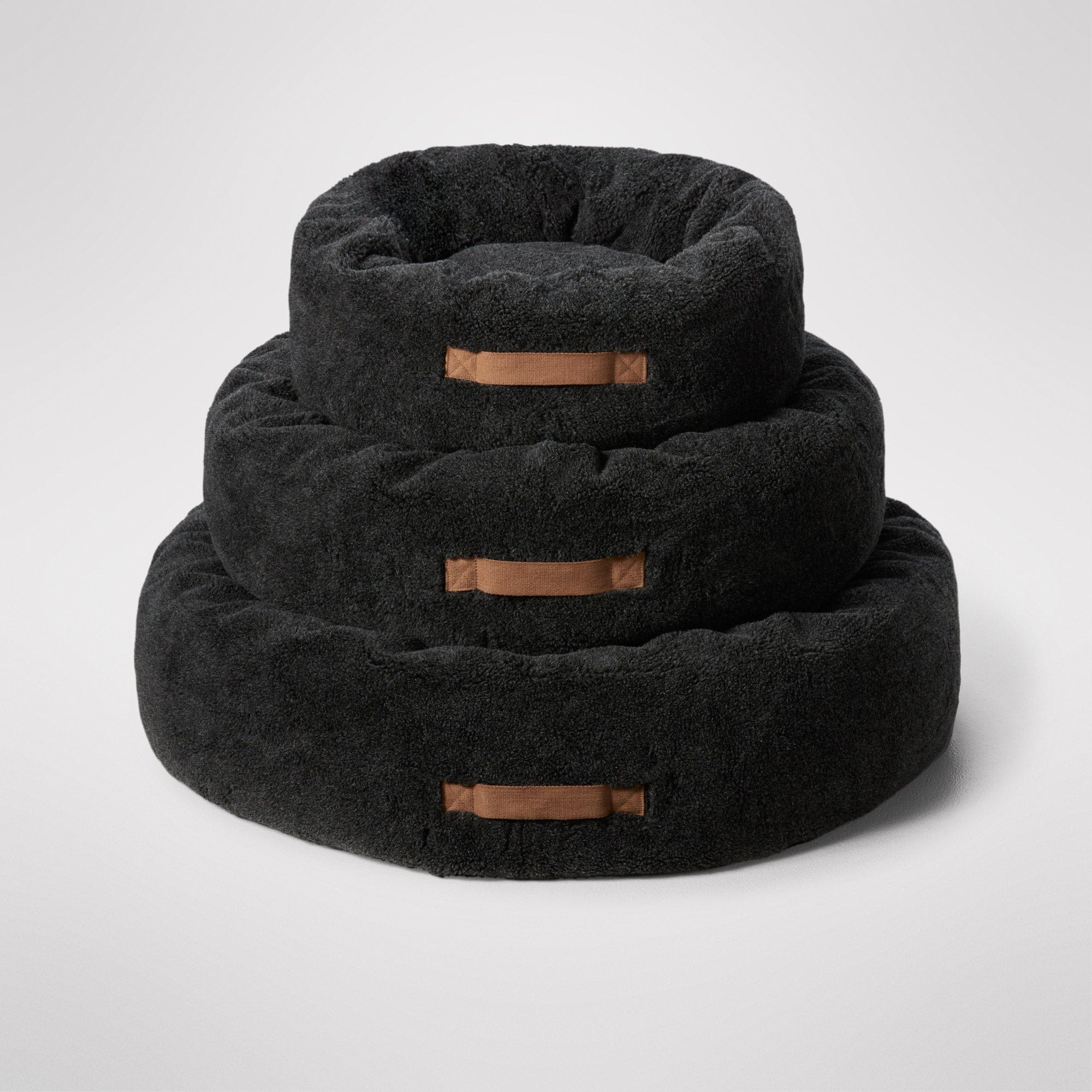 MiniJumbuk Sleep Calm Oasis Dog Bed – Storm Grey Calming Donut Bed