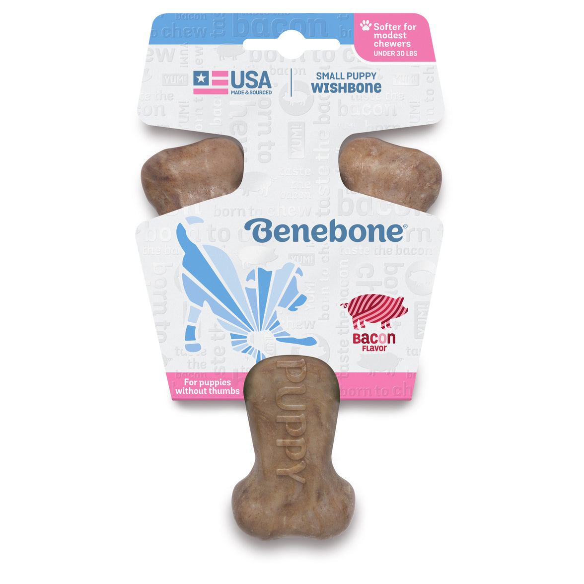Bacon Puppy Wishbone Soothing Chews
