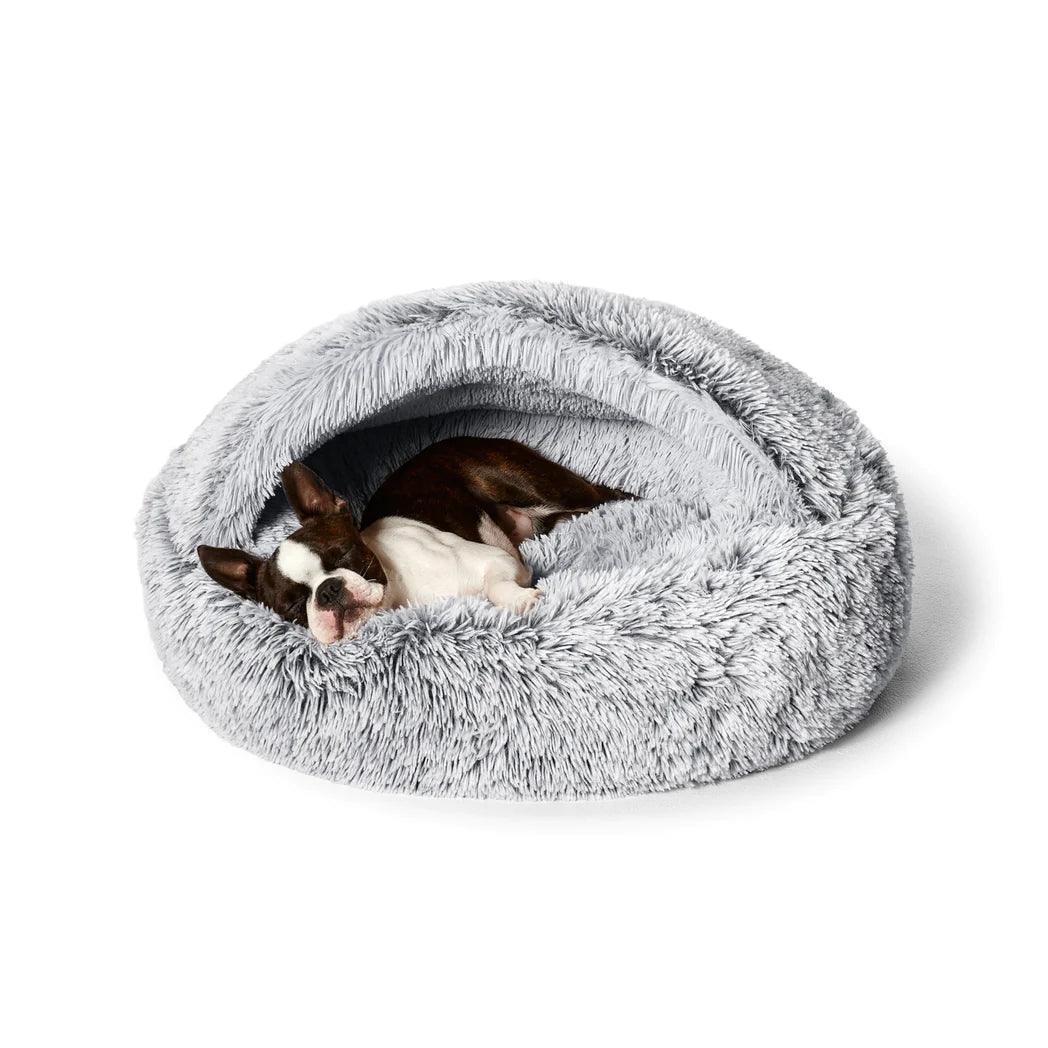 Snooza – Calming Hoodie Cuddler – Silver Fox - The Pet Standard