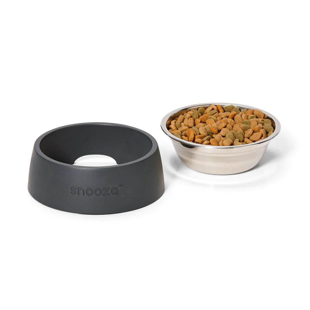 Snooza – Concrete & Stainless Steel Bowl – Charcoal - The Pet Standard