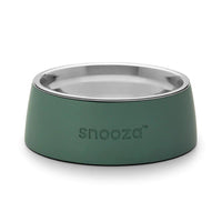 Snooza – Concrete & Stainless Steel Bowl – Sage Green - The Pet Standard