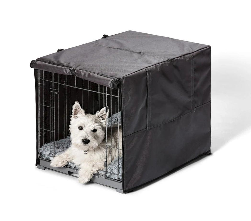 Snooza – Dog – 2 in 1 – Convertible Crate Cover – Grey - The Pet Standard