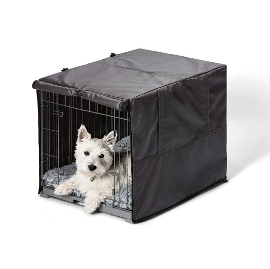 Snooza – Dog – 2 in 1 – Convertible Crate Cover – Grey - The Pet Standard