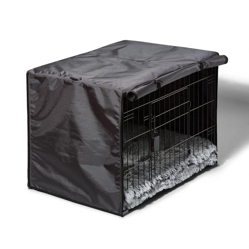 Snooza – Dog – 2 in 1 – Convertible Crate Cover – Grey - The Pet Standard