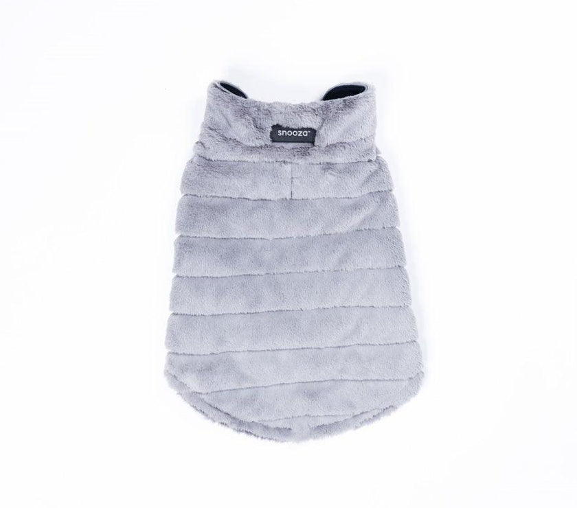 Snooza Wear – Puffer Fur – Cloud Grey - The Pet Standard