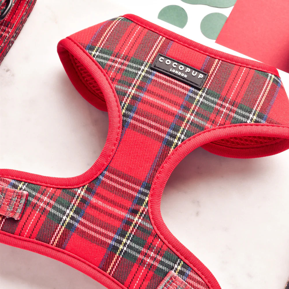 Dogs Adjustable Neck Harness – Tartan - image 3