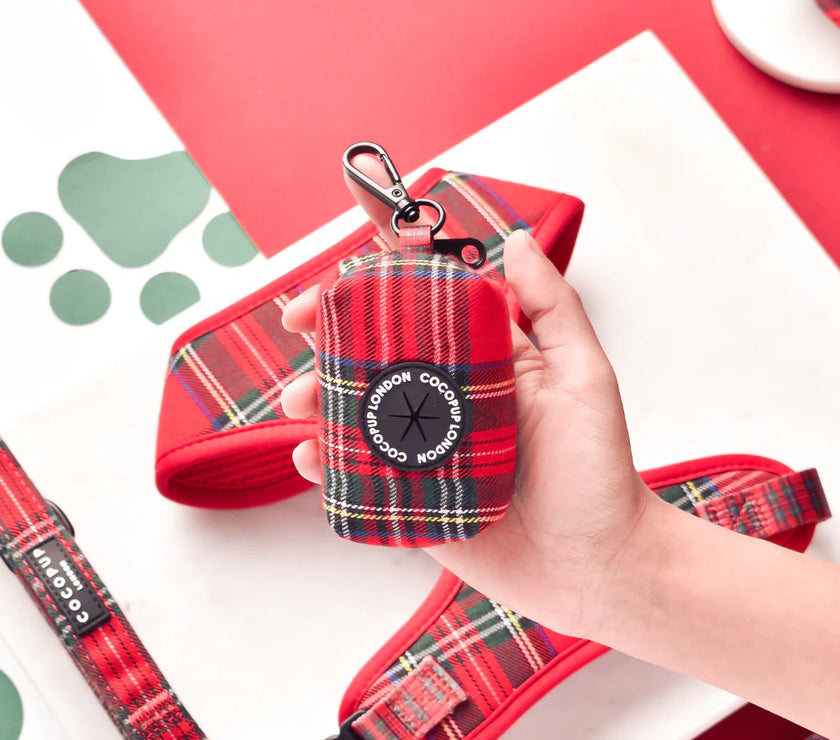 Dogs Poop Bag Holder – Tartan