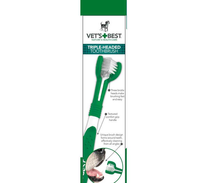 Vet’s Best – Advanced 3-Head Toothbrush - The Pet Standard