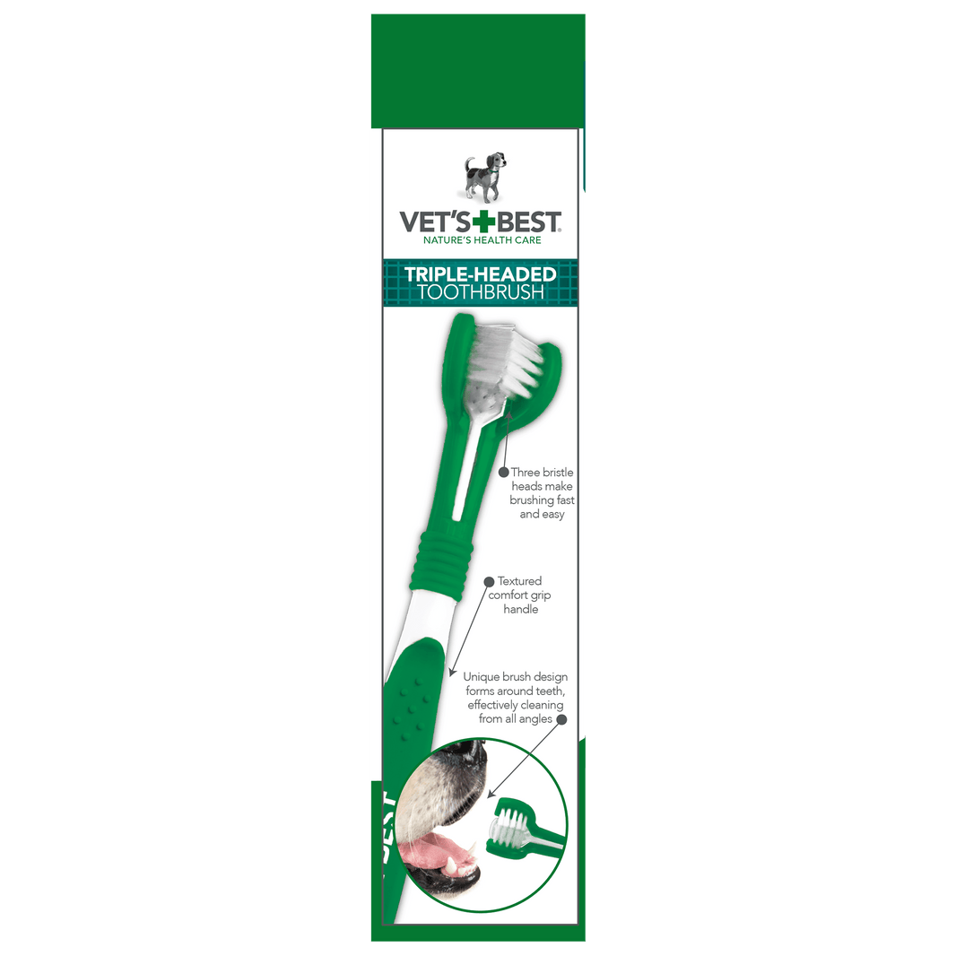 Vet’s Best – Advanced 3-Head Toothbrush - The Pet Standard