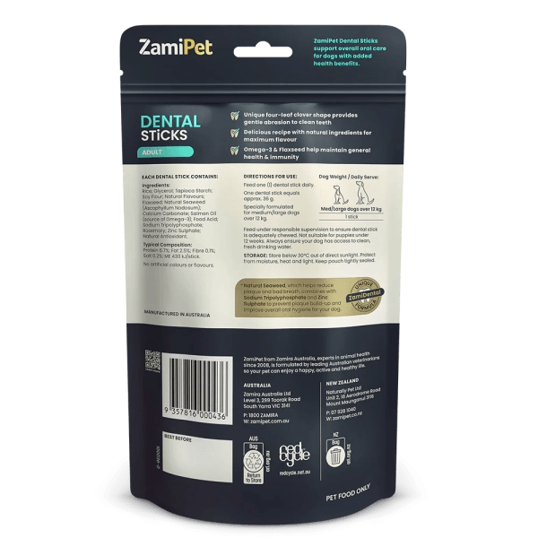 ZamiPet – Dental Sticks – Adult - The Pet Standard